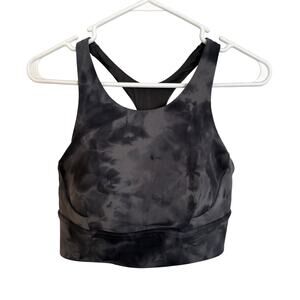 Lululemon Sports Bra Women’s Size 10 Gray Racerback Tie Dye